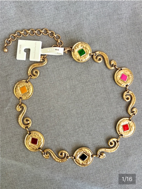 House of Harlow 1960 Accessories - House of Harlow 1960 metal belt gold multicolor enamel NWT One size
